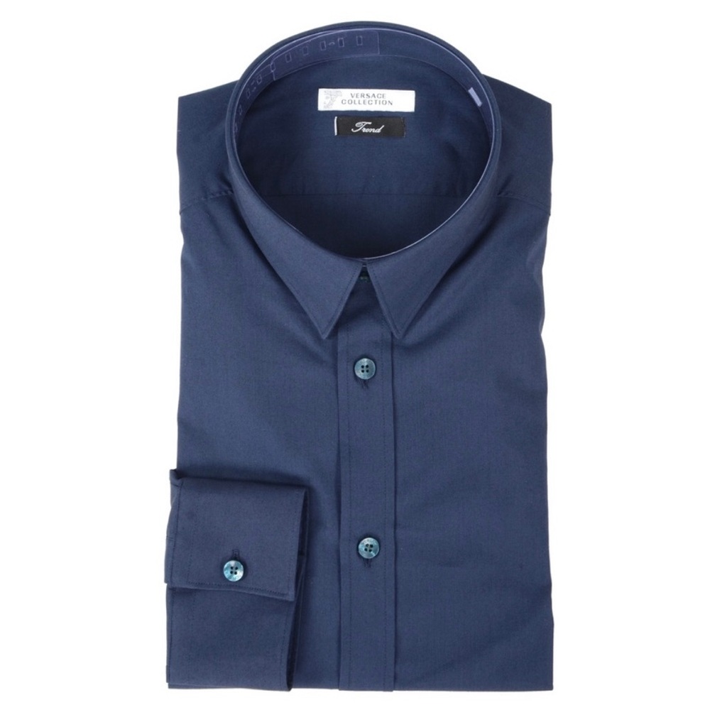 Versace Shirt Men's16/41 L 100% Cotton Made in Turkey 100% Authentic Lux Versace